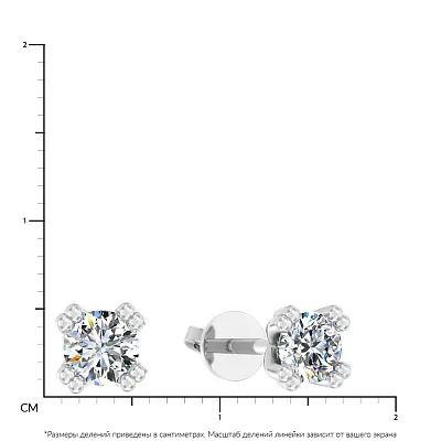 Серьги-гвоздики из золота с бриллиантами (арт. Т01116505346б)