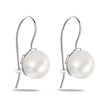 Срібні сережки з перлами (арт. 7502/С2Ж/257)