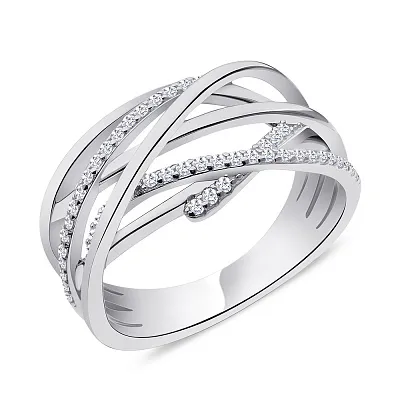 Серебряное кольцо с фианитами  (арт. 7501/5809р)