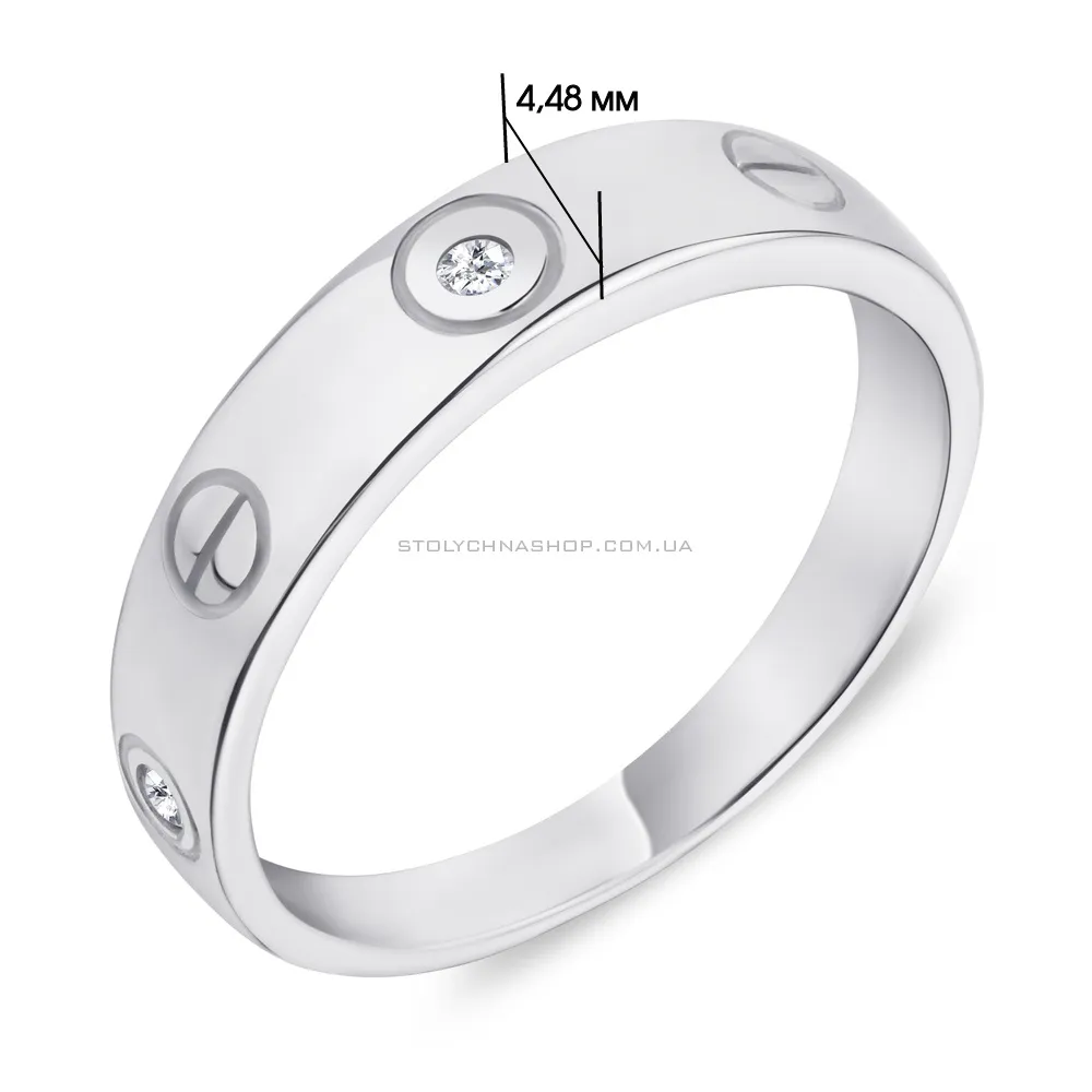 Серебряное кольцо с фианитами (арт. 7501/4676)