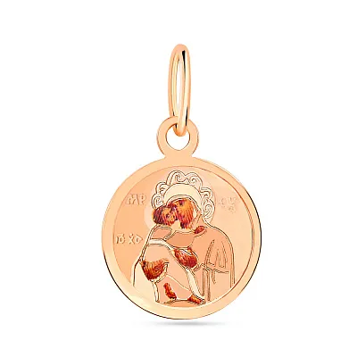 Золотая ладанка иконка Божья Матерь «Владимирская» (арт. 422244В)
