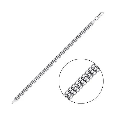 Срібний ланцюговий браслет з чорнінням (арт. 0315608ч)
