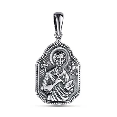 Серебряная ладанка «Св. Пантелеймон Целитель» (арт. 7917/3248-ч)