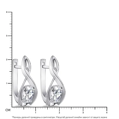 Серьги из серебра с фианитами (арт. 7502/1111888)