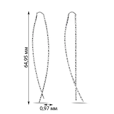 Серебряные серьги-протяжки (арт. 7502/С2/2005)