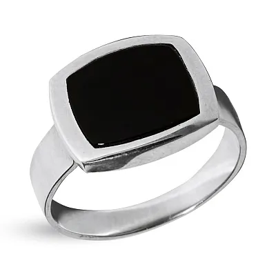 Серебряное кольцо с ониксом (арт. 7501/255о)
