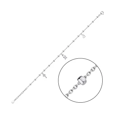 Браслет из серебра с подвесками (арт. 7509/3811)