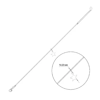 Браслет срібний «Зірка» (арт. 7509/2321)