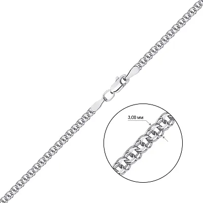 Цепочка из серебра плетения Бисмарк  (арт. 7508/3-0357.45.2)