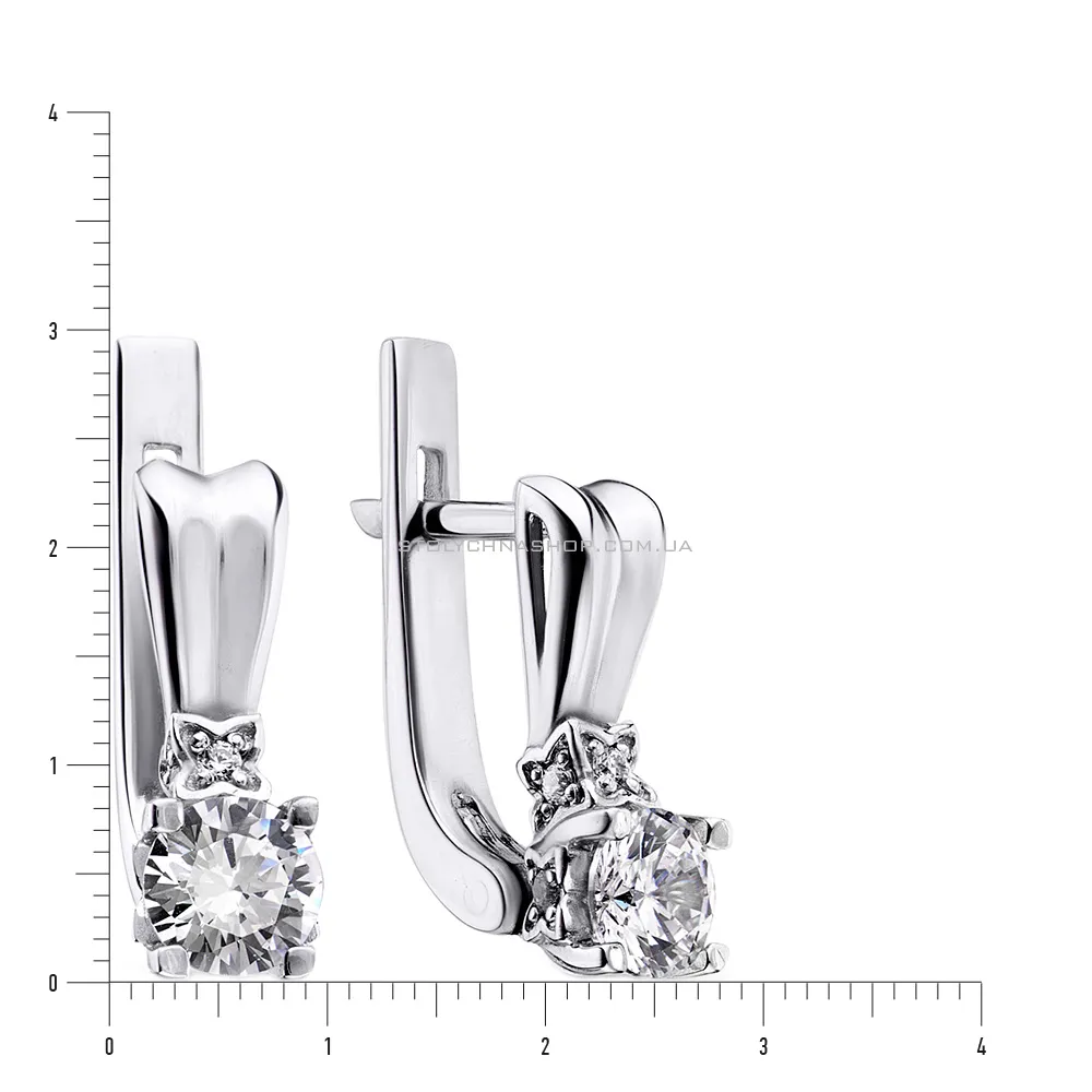 Срібні сережки з фіанітами (арт. 7502/2982р)
