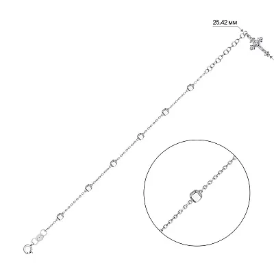 Срібний браслет "Розарій" (арт. 7509/2158)