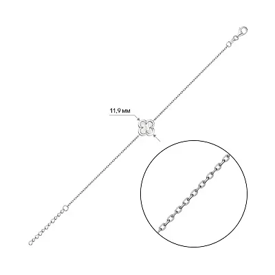 Браслет зі срібла з перламутром (арт. 7509/4626/10п)
