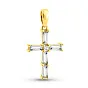 Золотий підвіс Хрест з фіанітами (арт. 421685ж)