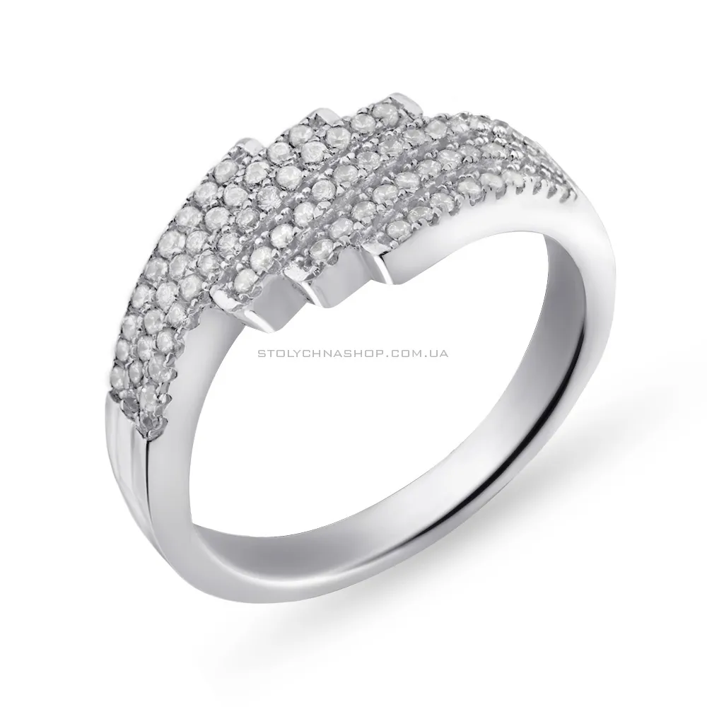 Кольцо из серебра с фианитами (арт. 05012332) - цена