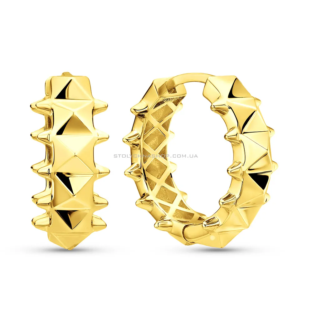 Серьги-кольца из желтого золота  (арт. 1091092/20ж) - цена