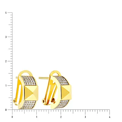 Золоті сережки з фіанітами (арт. 104933ж)