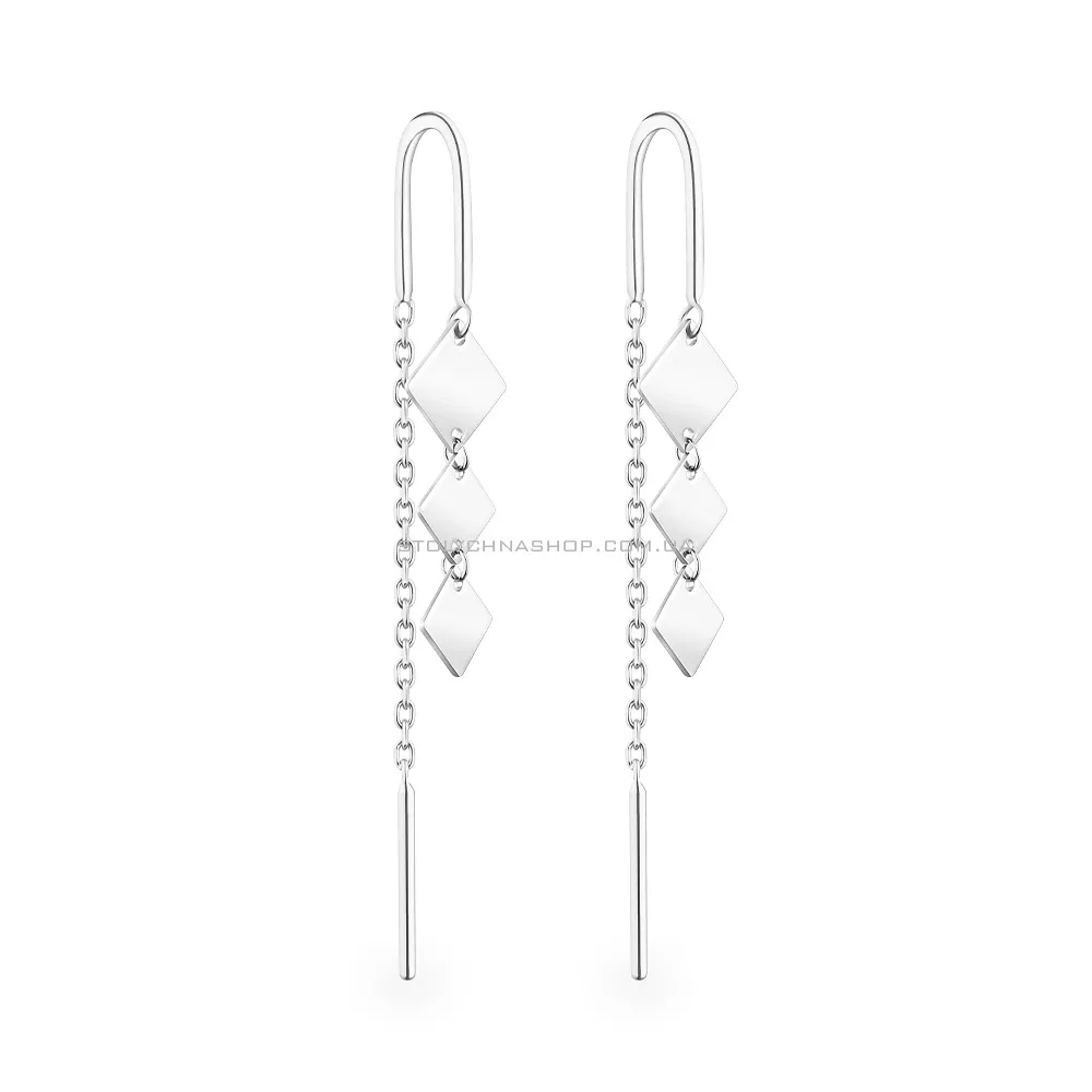 Срібні сережки-протяжки  (арт. 7502/261735)