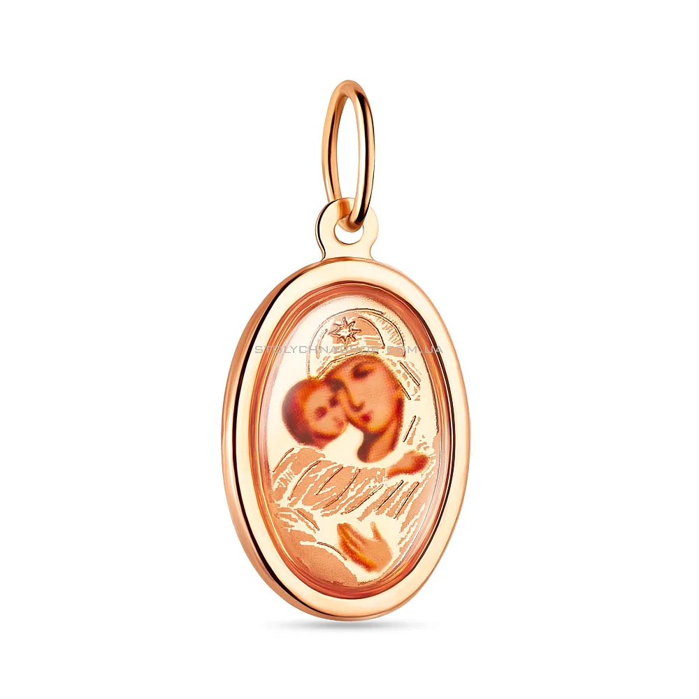Золота ладанка «Божа Матір з немовлям» (арт. 404406рц)