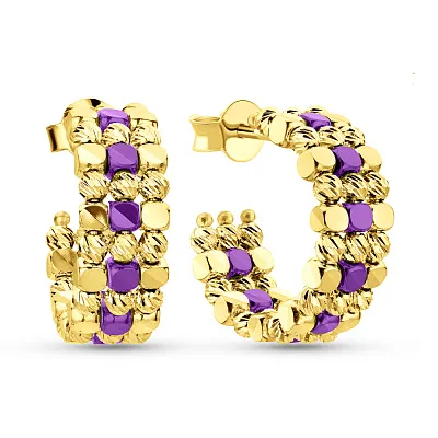 Серьги из желтого золота Francelli (арт. 1091599жф)