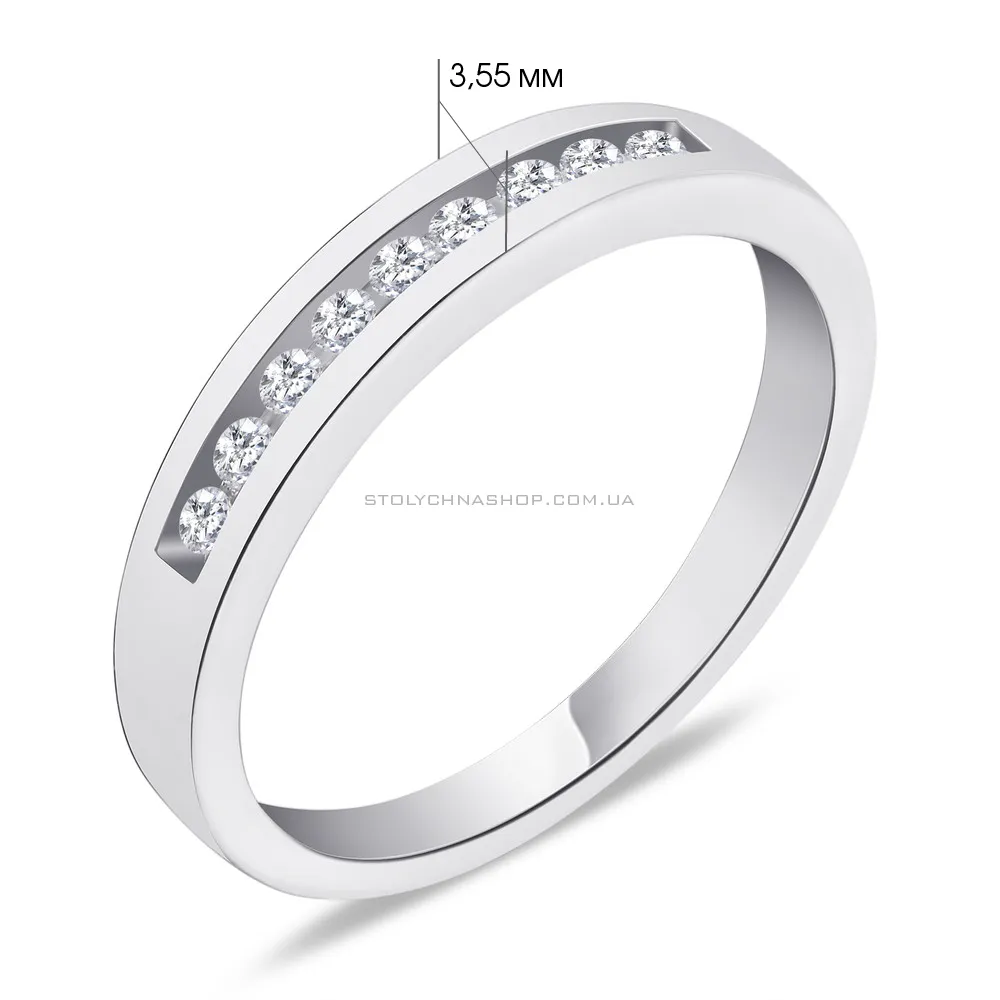 Серебряное кольцо с дорожкой из фианитов (арт. 7501/5209)