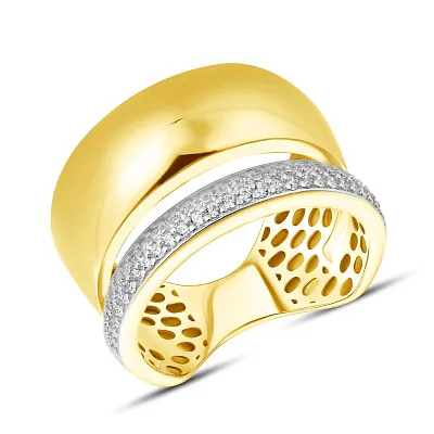 Двойное кольцо Francelli из желтого золота  (арт. е154961ж)