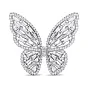 Срібна брош Метелик з фіанітами  (арт. 7505/179)