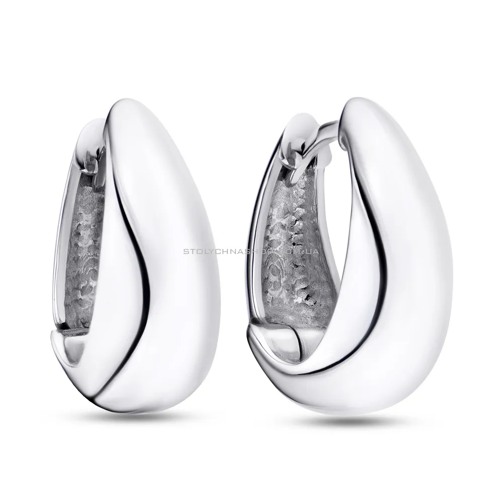 Срібні сережки без каменів (арт. 7502/2049р) - цена