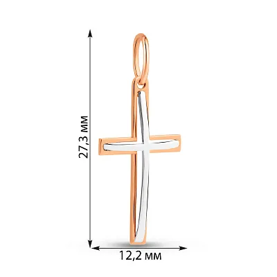 Крестик из комбинированного золота (арт. 3002469112)