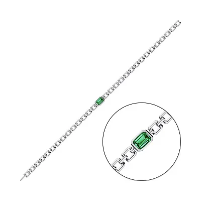 Серебряный браслет с альпинитом (арт. 7509/4200аз)