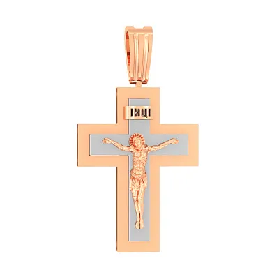 Золотой нательный крестик с распятием  (арт. 501634)
