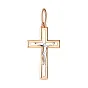 Натільний хрестик з червоного золота «Спасіння в Христі» (арт. 501367)