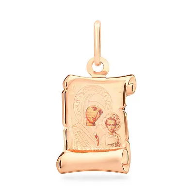 Золота ладанка іконка Божа Матір «Казанська» (арт. 422382К)