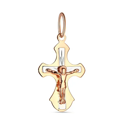 Золотой нательный крестик с распятием  (арт. 526500)