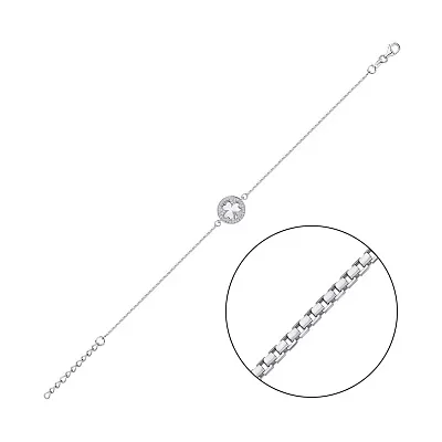 Срібний браслет з фіанітами (арт. 7509/4634)