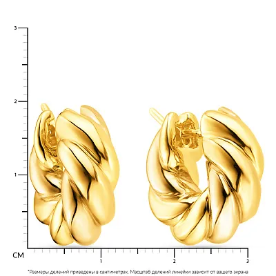  Сережки-кільця Francelli з жовтого золота (арт. 106474/20ж)