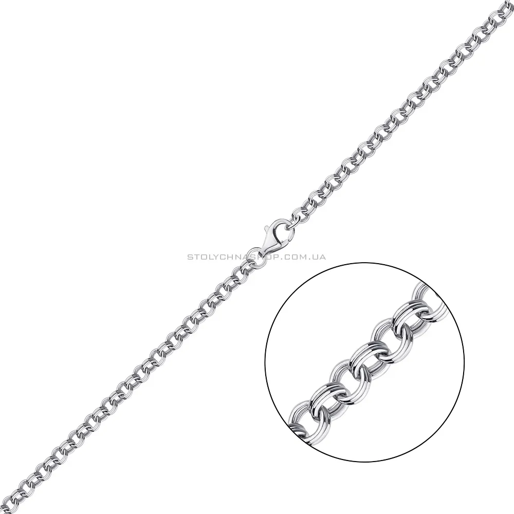 Ланцюжок зі срібла плетіння подвійний Шопард (арт. 0308818) - цена
