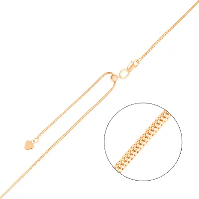 Золотий ланцюжок плетіння Снейк з регульованою довжиною (арт. 304205з)