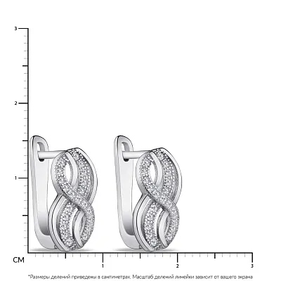 Сережки срібні з фіанітами (арт. 7502/4173)