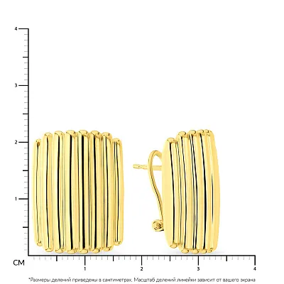 Массивные серьги Francelli из желтого золота  (арт. е108928ж)