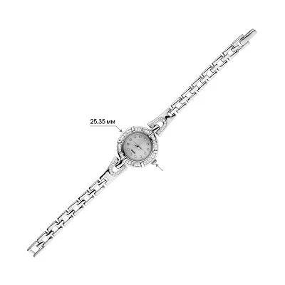 Классические серебряные часы с фианитами  (арт. 7526/279)