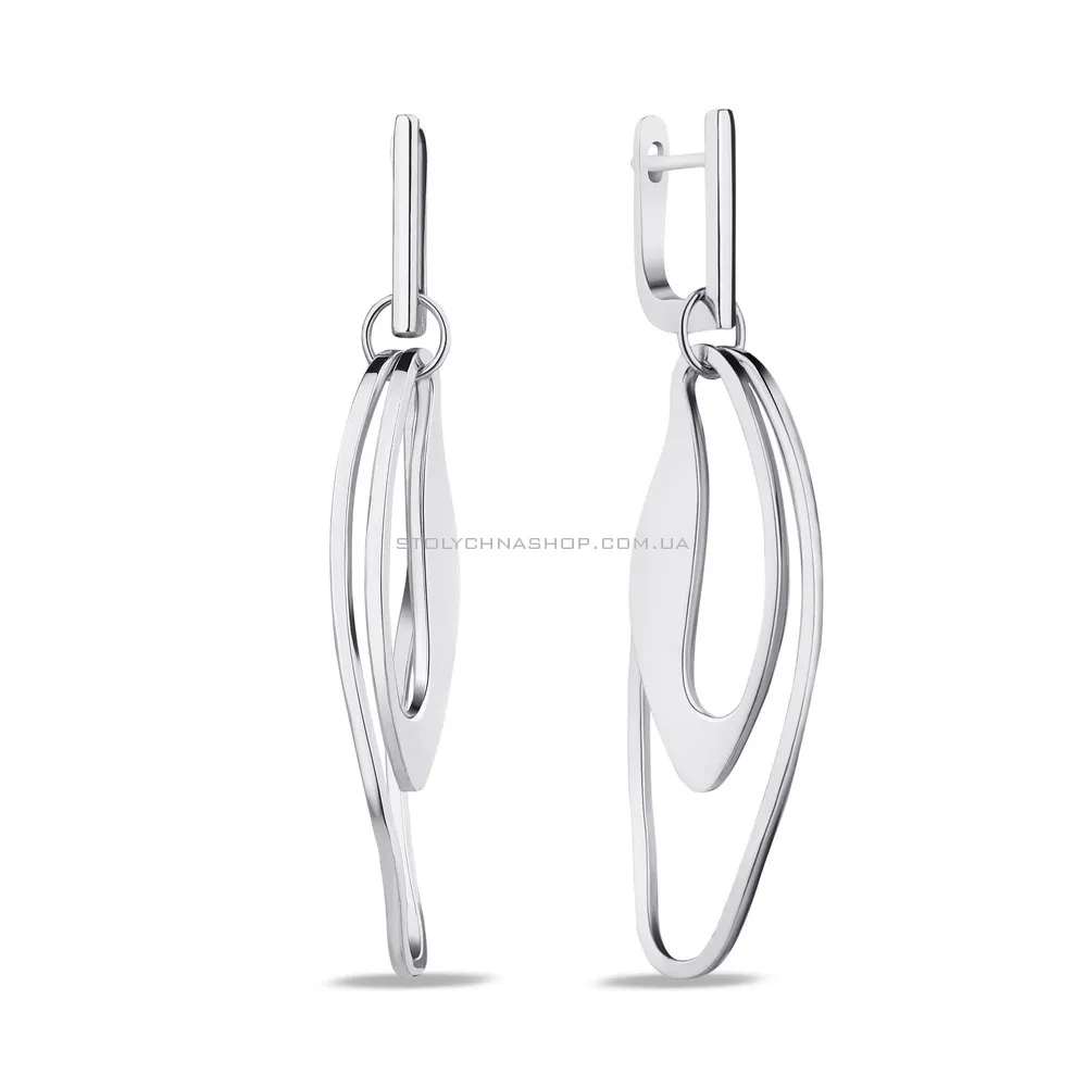 Серебряные сережки Trendy Style без камней (арт. 7502/4259) - цена
