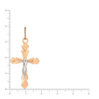 Натільний хрестик з розп'яттям з золота (арт. 511091нр)