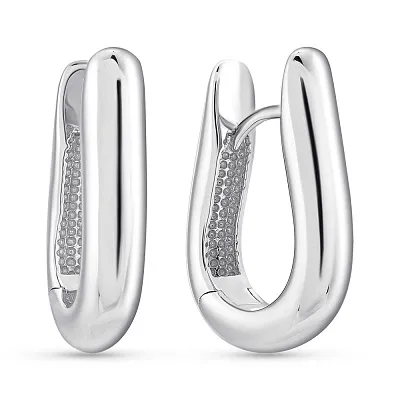 Серебряные серьги без камней (арт. 7502/9771/20)