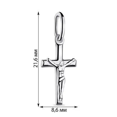 Серебряный крестик без камней (арт. 7504/4076/2)