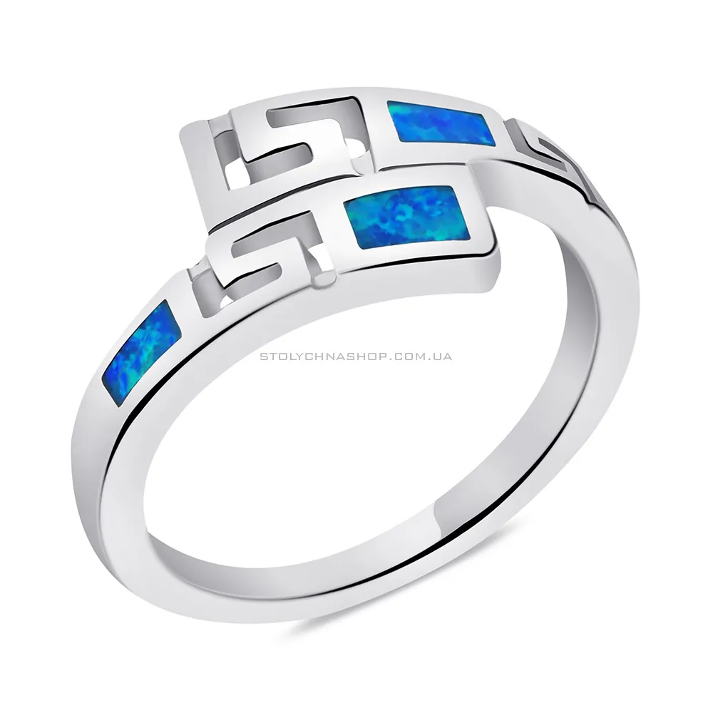 Серебряное кольцо с опалом (арт. 7501/6686Пос) - цена