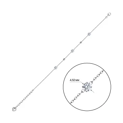 Браслет из серебра с фианитами (арт. 7509/3777)