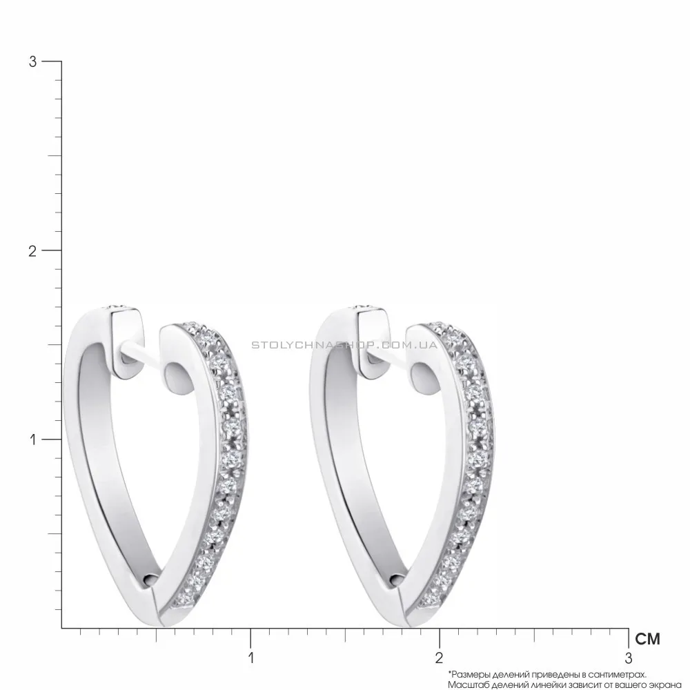 Срібні сережки з фіанітами (арт. 7502/3437)