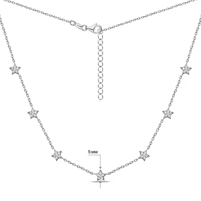 Колье Звёзды из серебра с фианитами (арт. 7507/2000)