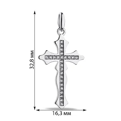 Серебряный крестик с фианитами (арт. 7503/4035)