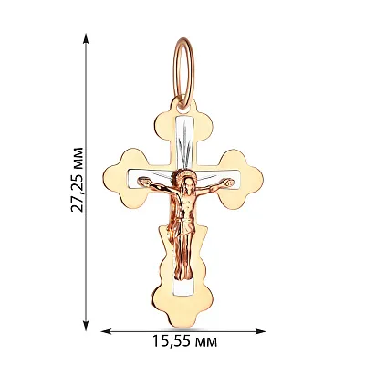 Золотий  хрестик з розп'яттям (арт. 523500)